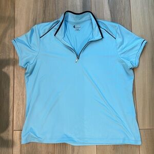 Izod Cool FX X-Treme Function ladies golf shirt, pale blue, XL